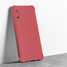 Custodia Silicone Ultra Sottile Morbida 360 Gradi Cover C01 per Huawei Honor X10 Max 5G Rosso Rosa