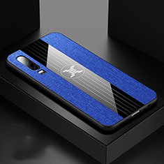 Custodia Silicone Ultra Sottile Morbida 360 Gradi Cover C01 per Huawei P30 Blu
