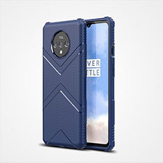 Custodia Silicone Ultra Sottile Morbida 360 Gradi Cover C01 per OnePlus 7T Blu