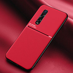 Custodia Silicone Ultra Sottile Morbida 360 Gradi Cover C01 per Oppo Find X2 Pro Rosso