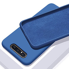 Custodia Silicone Ultra Sottile Morbida 360 Gradi Cover C01 per Samsung Galaxy A90 4G Blu