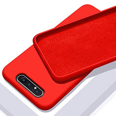 Custodia Silicone Ultra Sottile Morbida 360 Gradi Cover C01 per Samsung Galaxy A90 4G Rosso