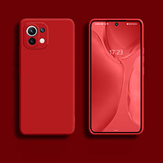 Custodia Silicone Ultra Sottile Morbida 360 Gradi Cover C01 per Xiaomi Mi 11 Lite 4G Rosso