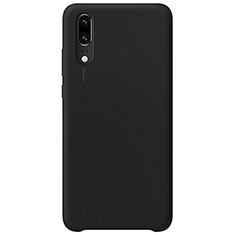 Custodia Silicone Ultra Sottile Morbida 360 Gradi Cover C02 per Huawei P20 Nero