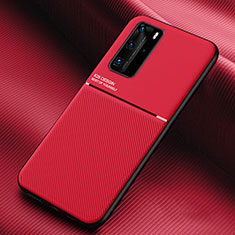 Custodia Silicone Ultra Sottile Morbida 360 Gradi Cover C02 per Huawei P40 Pro Rosso