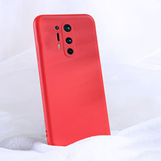 Custodia Silicone Ultra Sottile Morbida 360 Gradi Cover C02 per OnePlus 8 Pro Rosso