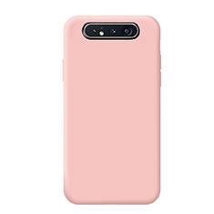 Custodia Silicone Ultra Sottile Morbida 360 Gradi Cover C02 per Samsung Galaxy A80 Rosa