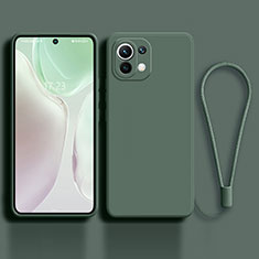 Custodia Silicone Ultra Sottile Morbida 360 Gradi Cover C02 per Xiaomi Mi 11 5G Verde