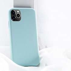 Custodia Silicone Ultra Sottile Morbida 360 Gradi Cover C03 per Apple iPhone 11 Pro Ciano