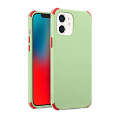 Custodia Silicone Ultra Sottile Morbida 360 Gradi Cover C03 per Apple iPhone 12 Verde Pastello