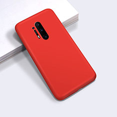 Custodia Silicone Ultra Sottile Morbida 360 Gradi Cover C03 per OnePlus 8 Pro Rosso