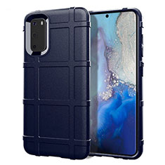 Custodia Silicone Ultra Sottile Morbida 360 Gradi Cover C03 per Samsung Galaxy S20 Blu
