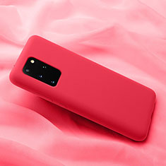 Custodia Silicone Ultra Sottile Morbida 360 Gradi Cover C03 per Samsung Galaxy S20 Plus Rosso