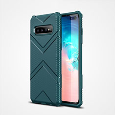 Custodia Silicone Ultra Sottile Morbida 360 Gradi Cover C04 per Samsung Galaxy S10 Plus Verde