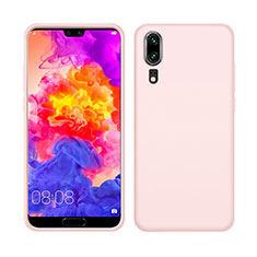 Custodia Silicone Ultra Sottile Morbida 360 Gradi Cover C05 per Huawei P20 Rosa