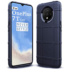 Custodia Silicone Ultra Sottile Morbida 360 Gradi Cover C05 per OnePlus 7T Blu