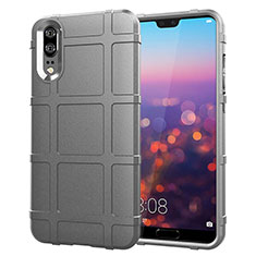 Custodia Silicone Ultra Sottile Morbida 360 Gradi Cover C06 per Huawei P20 Argento