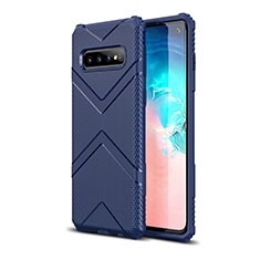 Custodia Silicone Ultra Sottile Morbida 360 Gradi Cover C06 per Samsung Galaxy S10 5G Blu