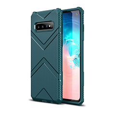 Custodia Silicone Ultra Sottile Morbida 360 Gradi Cover C06 per Samsung Galaxy S10 Verde