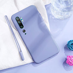 Custodia Silicone Ultra Sottile Morbida 360 Gradi Cover C06 per Xiaomi Mi Note 10 Viola