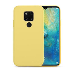 Custodia Silicone Ultra Sottile Morbida 360 Gradi Cover C07 per Huawei Mate 20 Giallo