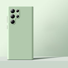 Custodia Silicone Ultra Sottile Morbida 360 Gradi Cover D01 per Samsung Galaxy S22 Ultra 5G Verde Pastello