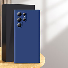 Custodia Silicone Ultra Sottile Morbida 360 Gradi Cover D01 per Samsung Galaxy S24 Ultra 5G Blu