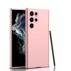Custodia Silicone Ultra Sottile Morbida 360 Gradi Cover D02 per Samsung Galaxy S21 Ultra 5G Oro Rosa