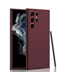 Custodia Silicone Ultra Sottile Morbida 360 Gradi Cover D02 per Samsung Galaxy S21 Ultra 5G Rosso Rosa