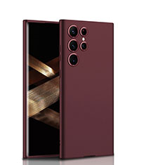 Custodia Silicone Ultra Sottile Morbida 360 Gradi Cover D02 per Samsung Galaxy S24 Ultra 5G Rosso Rosa