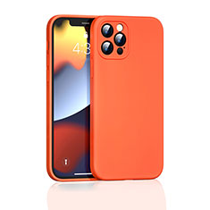Custodia Silicone Ultra Sottile Morbida 360 Gradi Cover G01 per Apple iPhone 13 Pro Arancione