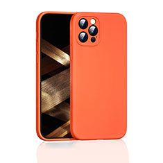 Custodia Silicone Ultra Sottile Morbida 360 Gradi Cover G01 per Apple iPhone 14 Pro Arancione