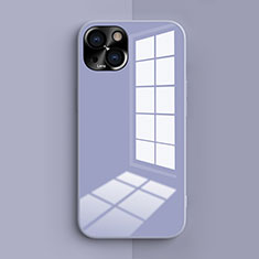Custodia Silicone Ultra Sottile Morbida 360 Gradi Cover G01 per Apple iPhone 15 Grigio Lavanda