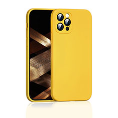 Custodia Silicone Ultra Sottile Morbida 360 Gradi Cover G01 per Apple iPhone 15 Pro Max Giallo