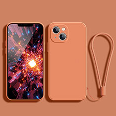 Custodia Silicone Ultra Sottile Morbida 360 Gradi Cover G02 per Apple iPhone 13 Mini Arancione
