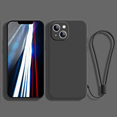 Custodia Silicone Ultra Sottile Morbida 360 Gradi Cover G02 per Apple iPhone 13 Nero