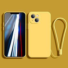 Custodia Silicone Ultra Sottile Morbida 360 Gradi Cover G02 per Apple iPhone 14 Giallo