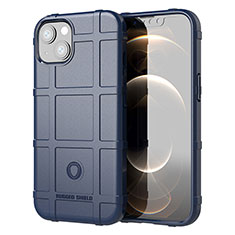 Custodia Silicone Ultra Sottile Morbida 360 Gradi Cover G05 per Apple iPhone 13 Blu