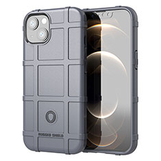 Custodia Silicone Ultra Sottile Morbida 360 Gradi Cover G05 per Apple iPhone 13 Mini Grigio