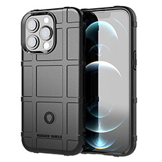 Custodia Silicone Ultra Sottile Morbida 360 Gradi Cover G05 per Apple iPhone 13 Pro Max Nero