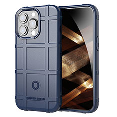 Custodia Silicone Ultra Sottile Morbida 360 Gradi Cover G05 per Apple iPhone 14 Pro Blu