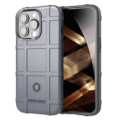 Custodia Silicone Ultra Sottile Morbida 360 Gradi Cover G05 per Apple iPhone 14 Pro Grigio