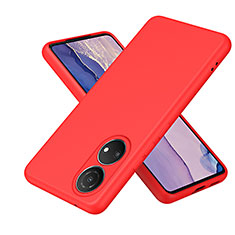 Custodia Silicone Ultra Sottile Morbida 360 Gradi Cover H01P per Huawei Honor X7 Rosso