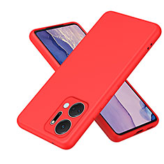 Custodia Silicone Ultra Sottile Morbida 360 Gradi Cover H01P per Huawei Honor X7a Rosso