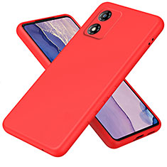 Custodia Silicone Ultra Sottile Morbida 360 Gradi Cover H01P per Motorola Moto E13 Rosso