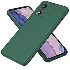 Custodia Silicone Ultra Sottile Morbida 360 Gradi Cover H01P per Motorola Moto E13 Verde