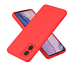Custodia Silicone Ultra Sottile Morbida 360 Gradi Cover H01P per Motorola Moto E22 Rosso