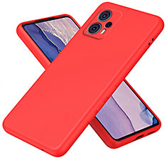 Custodia Silicone Ultra Sottile Morbida 360 Gradi Cover H01P per Motorola Moto G13 Rosso