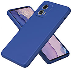 Custodia Silicone Ultra Sottile Morbida 360 Gradi Cover H01P per Motorola Moto G73 5G Blu