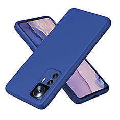 Custodia Silicone Ultra Sottile Morbida 360 Gradi Cover H01P per Xiaomi Mi 12T Pro 5G Blu